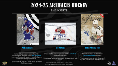2024/25 Upper Deck Artifacts Hockey Hobby