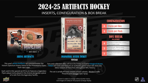 2024/25 Upper Deck Artifacts Hockey Hobby