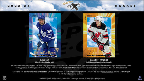 2023/24 Upper Deck Skybox E-X 2000 Hockey Hobby