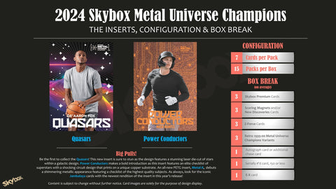 2024 Upper Deck Skybox Metal Universe Champions Hobby