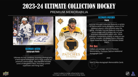 2023/24 Upper Deck Ultimate Collection Hockey Hobby