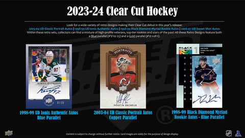 2023/24 Upper Deck Clear Cut Hockey Hobby