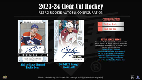 2023/24 Upper Deck Clear Cut Hockey Hobby