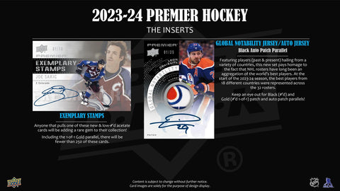 2023/24 Upper Deck Premier Hockey Hobby