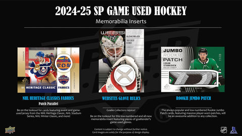 2024/25 Upper Deck SP Game Used Hockey Hobby