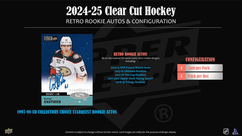 2024/25 Upper Deck Clear Cut Hockey Hobby