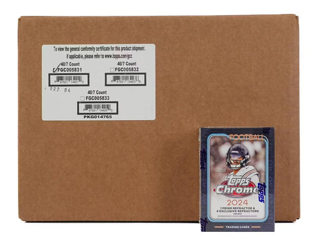 2024 Topps Chrome Football 7-Pack Blaster Box