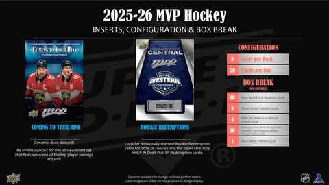 2025/26 Upper Deck MVP Hockey Hobby