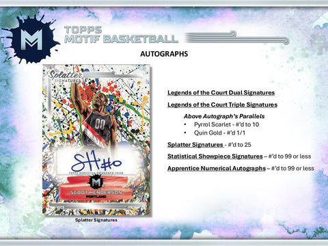 2023/24 Topps Motif Basketball Hobby Box