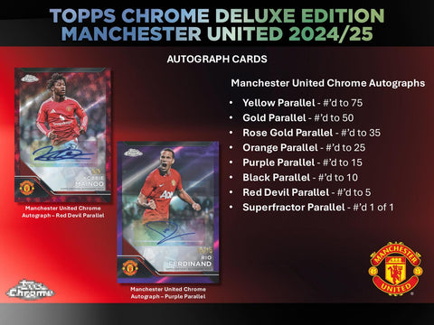 2024/25 Topps Chrome Manchester United Deluxe Edition Soccer Hobby