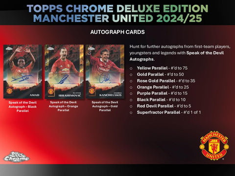 2024/25 Topps Chrome Manchester United Deluxe Edition Soccer Hobby