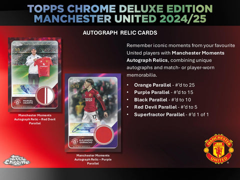 2024/25 Topps Chrome Manchester United Deluxe Edition Soccer Hobby