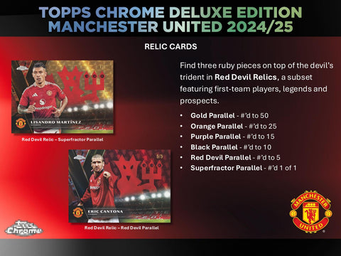 2024/25 Topps Chrome Manchester United Deluxe Edition Soccer Hobby