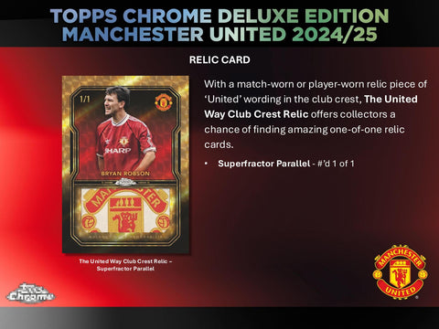 2024/25 Topps Chrome Manchester United Deluxe Edition Soccer Hobby