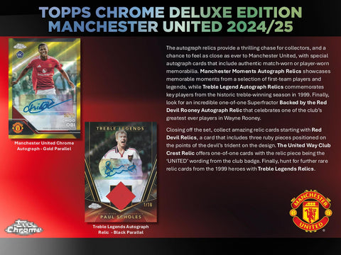 2024/25 Topps Chrome Manchester United Deluxe Edition Soccer Hobby