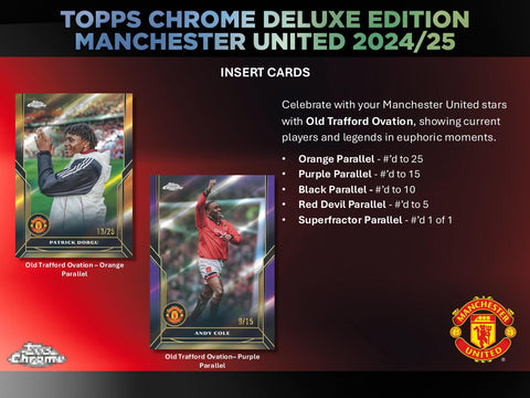 2024/25 Topps Chrome Manchester United Deluxe Edition Soccer Hobby