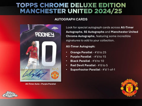 2024/25 Topps Chrome Manchester United Deluxe Edition Soccer Hobby
