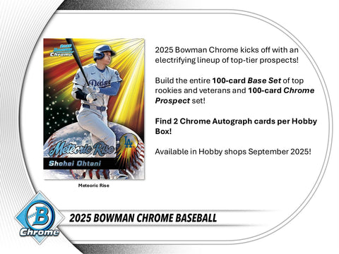 2025 Bowman Chrome Baseball Hobby