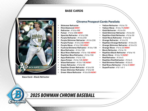 2025 Bowman Chrome Baseball Hobby