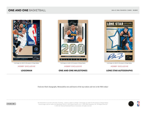 2024/25 Panini One and One Basketball Hobby