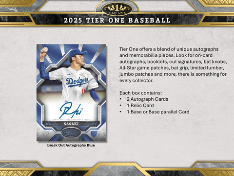 2025 Topps Tier One Baseball Hobby