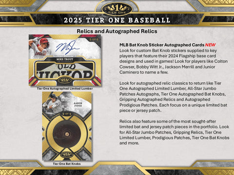 2025 Topps Tier One Baseball Hobby