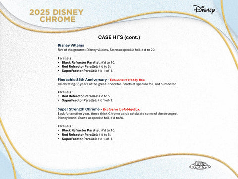 Disney Chrome Hobby (Topps 2025)