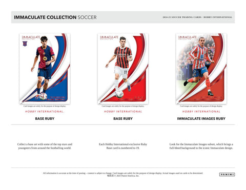 2024/25 Panini Immaculate Soccer International Hobby