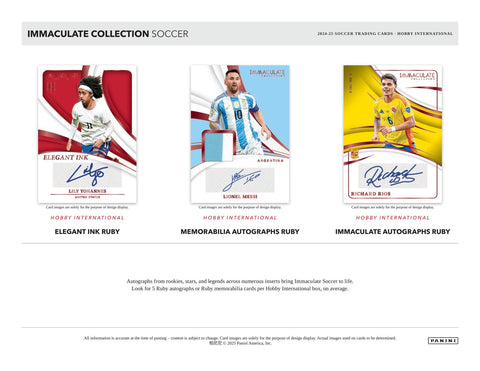 2024/25 Panini Immaculate Soccer International Hobby