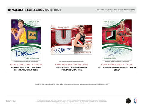 2024/25 Panini Immaculate Basketball International Hobby