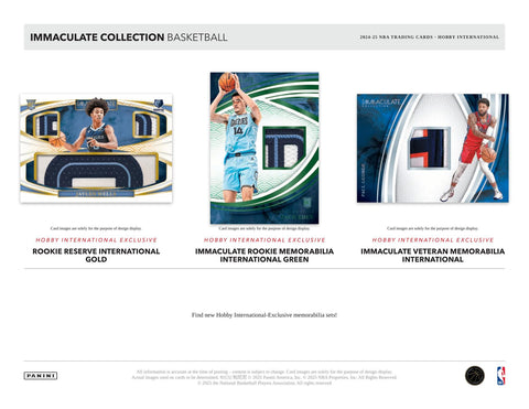 2024/25 Panini Immaculate Basketball International Hobby