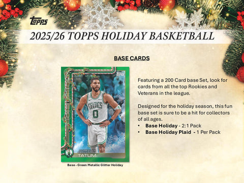 2025/26 Topps Holiday Basketball Countdown Calendar