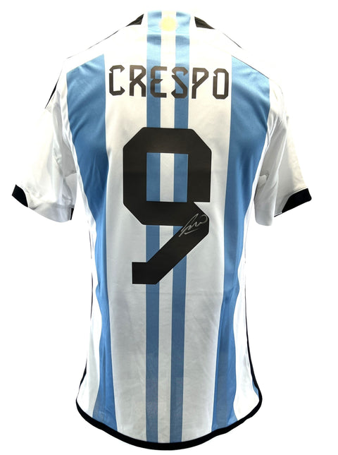 Hernan Crespo #9 Autographed Adidas Argentina National Team Soccer Jersey