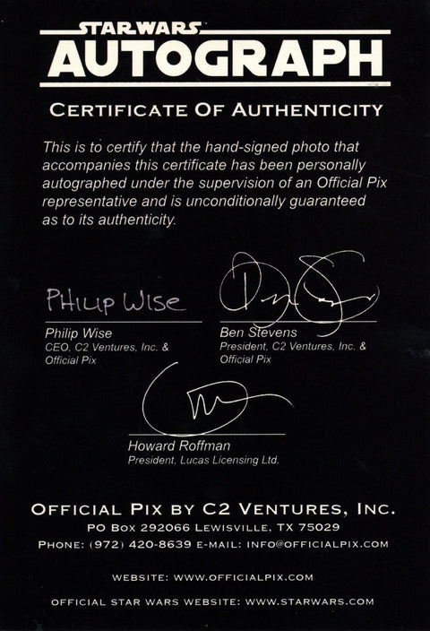 Carrie Fisher as Slave Princess Leia in Star Wars: Return of the Jedi Signed 28cmx36cm Photo Framed