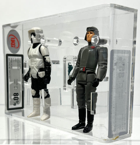 Star Wars Biker Scout 1983 L.F.L. Hong Kong UKG 80 *SW061831* & Star Wars AT-AT CMDR 1980 L.F.L. Hong Kong UKG 85 *SW061832*