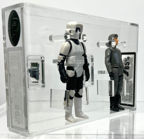 Star Wars Biker Scout 1983 L.F.L. Hong Kong UKG 80 *SW061831* & Star Wars AT-AT CMDR 1980 L.F.L. Hong Kong UKG 85 *SW061832*