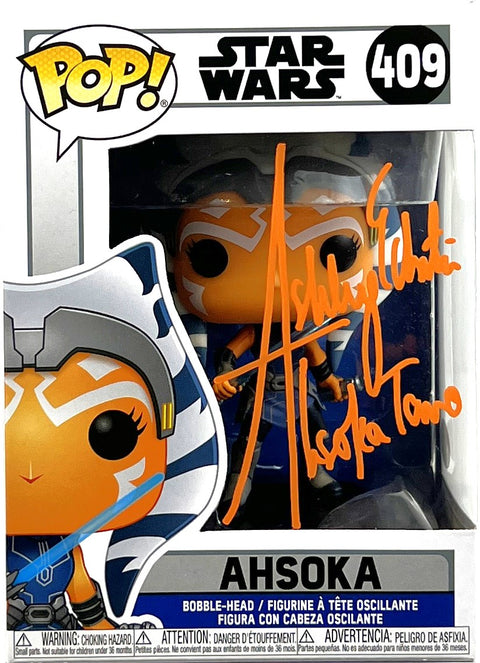 Ashley Eckstein Autographed Star Wars Ahsoka Funko POP  #409 JSA - Orange