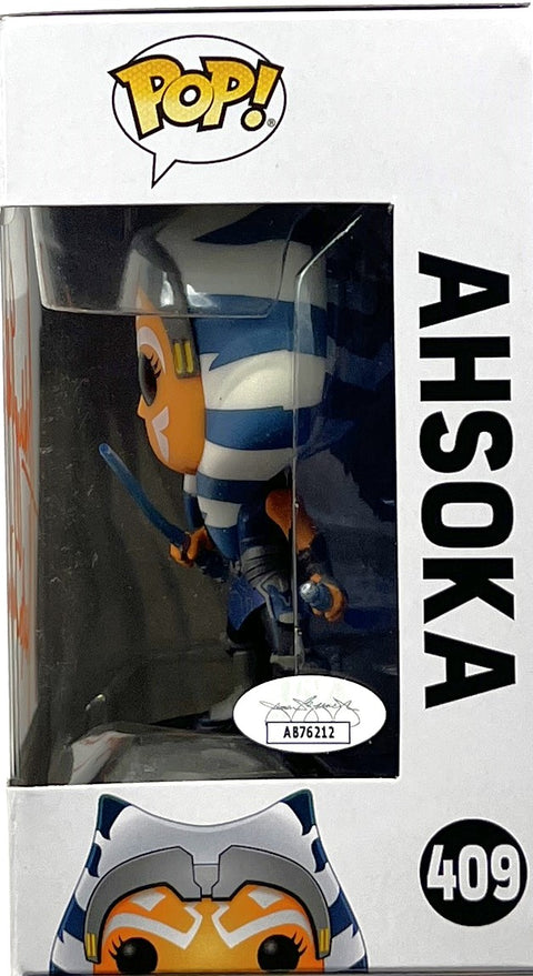 Ashley Eckstein Autographed Star Wars Ahsoka Funko POP  #409 JSA - Orange