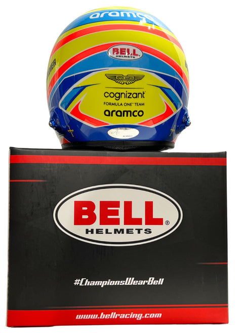 Fernando Alonso Autographed Aston Martin 1:2 Official Season 2023 Mini Helmet