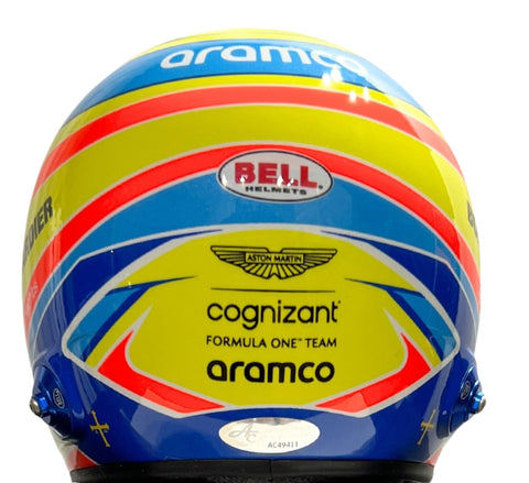Fernando Alonso Autographed Aston Martin 1:2 Official Season 2023 Mini Helmet