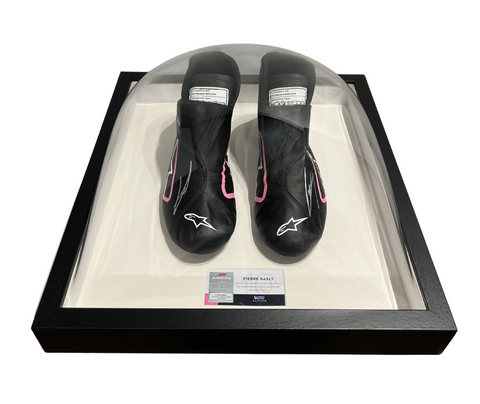 Pierre Gasly Autographed 2023 BWT Alpine Abu Dhabi Grand Prix Race Used Formula 1 Boots
