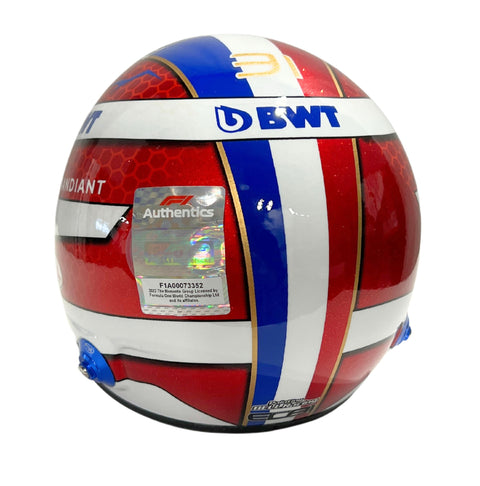 Esteban Ocon Autographed  BWT Alpine 2022 1:2 Scale Mini Helmet