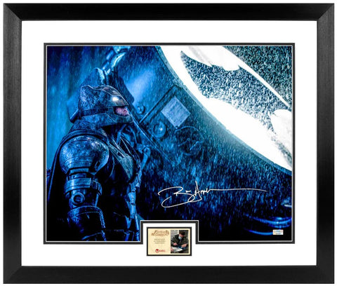 Ben Affleck Autographed Batman vs Superman Dawn of Justice Bat Signal 40cmx50cm Photo Framed