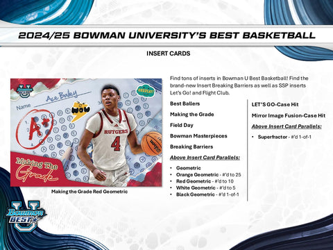2024/25 Bowman University Best Basketball Hobby