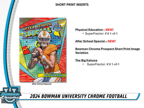 2024 Bowman University Chrome Football 7-Pack Blaster
