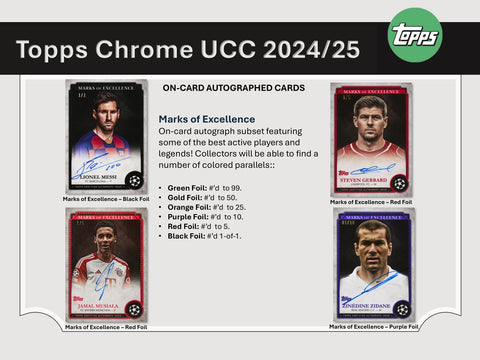 2024/25 Topps Chrome UEFA Club Competitions Soccer 7-Pack Blaster