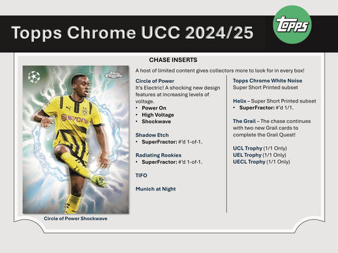 2024/25 Topps Chrome UEFA Club Competitions Soccer Hobby