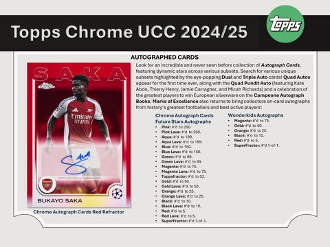 2024/25 Topps Chrome UEFA Club Competitions Soccer Hobby
