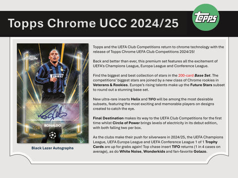 2024/25 Topps Chrome UEFA Club Competitions Soccer Hobby Jumbo