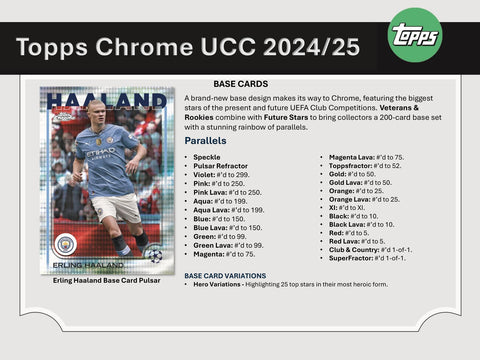 2024/25 Topps Chrome UEFA Club Competitions Soccer Hobby Jumbo